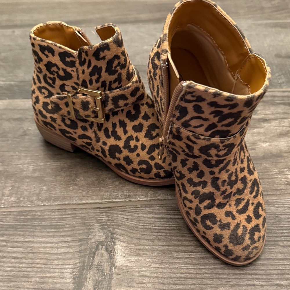 Leopard Print Ankle Boots